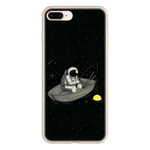 Силіконовый Чохол з принтом "Космонавти" на iPhone 8 Plus (Космонавт на рибалці)