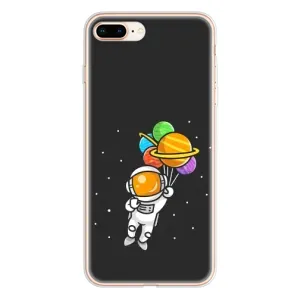 Силіконовый Чохол з принтом "Космонавти" на iPhone 8 Plus (Космонавт з кульками)