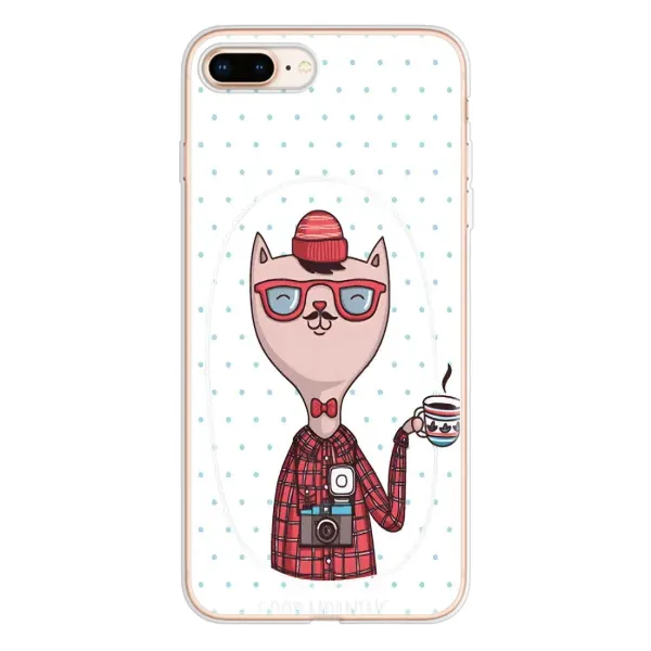 Чехол с рисунком «Кот аристократ» для iPhone 8 Plus Чехол с рисунком «Кот аристократ» для iPhone 8 Plus