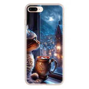 Чехлы на Новый Год iPhone 8 Plus (Кот новогодний)