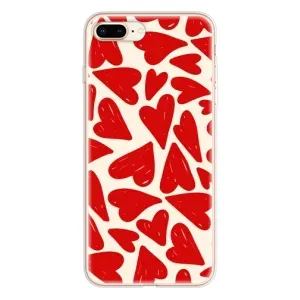 Чохли з тематикою "Маленькі Сердчеки" на iPhone 8 Plus (Червоні сердечки)