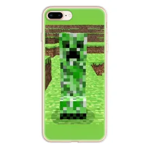 Чехлы для iPhone 8 Plus (Персонажи Майн Крафт) (Крипер 2)
