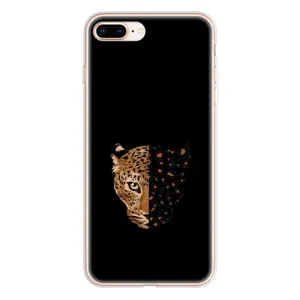 Чохол з леопардовим принтом на iPhone 8 Plus (Леопард на чорному)