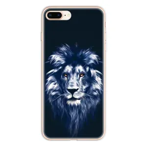 Чохол з картинкою на iPhone 8 Plus (Лев – синій)
