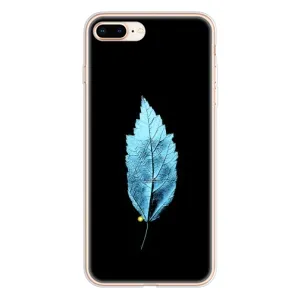 Чохол з картинками на чорному фоні для iPhone 8 Plus (Листя)