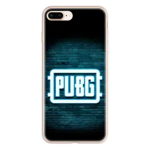 Чехол (TPU) с картинкой "Лого Пабг" на Айфон 8 Плюс (Лого PUBG)