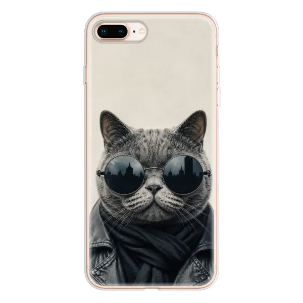 Чехол с рисунком «Модный кот» для iPhone 8 Plus Чехол с рисунком «Модный кот» для iPhone 8 Plus