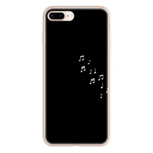 Чохол з картинками на чорному фоні для iPhone 8 Plus (Ноти)