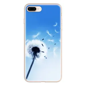 Силиконовый Чехол с одуванчиками на iPhone 8 Plus (Одуванчик на голубом)