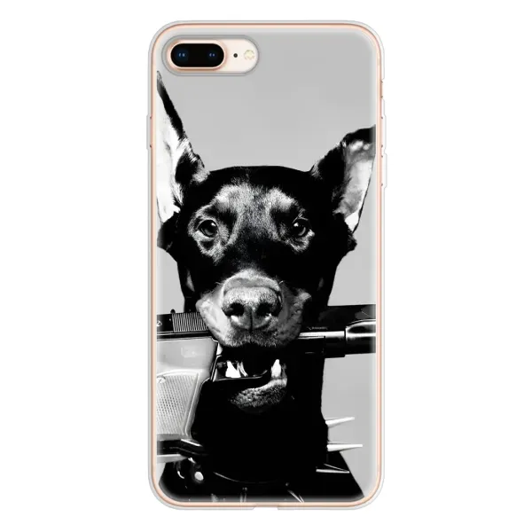 Чехол с рисунком «Опасный доберман» для iPhone 8 Plus Чехол с рисунком «Опасный доберман» для iPhone 8 Plus