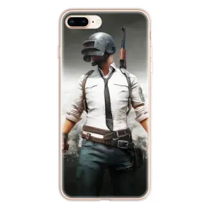 Силиконовый чехол с картинкой "Герой Pubg" на iPhone 8 Plus (Пабг)