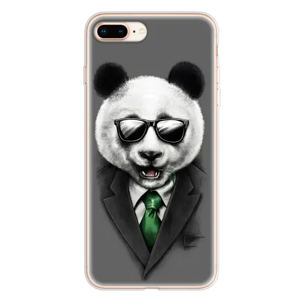 Чехол с рисунком «Панда в очках» для iPhone 8 Plus