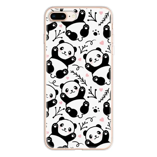 Чехол с рисунком «Пандочки» для iPhone 8 Plus