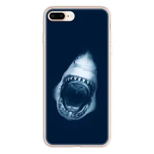 Силіконовий бампер з картинкою звірів для iPhone 8 Plus (Пащу Акули)