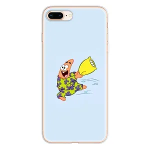Чехлы с Патриком на iPhone 8 Plus (Патрик с подушкой)