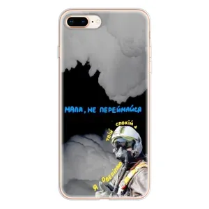 Чехол с Украинской символикой на Айфон 8 Плюс (Призрак Киева)