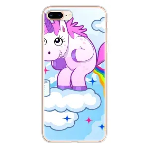 Чехол Unicorn на iPhone 8 Plus (Радуга единорожка)