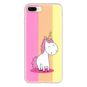 Чехол Unicorn на iPhone 8 Plus (Радужный Единорог)
