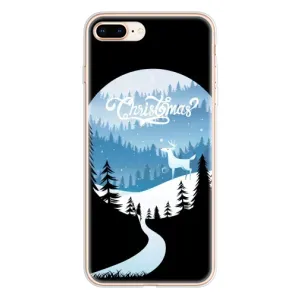 Силиконовый бампер на рождество для iPhone 8 Plus (Рождественский Олень)
