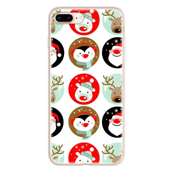 Чехол с рисунком «Рождественский принт» для iPhone 8 Plus