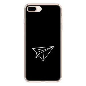 Чохол з картинками на чорному фоні для iPhone 8 Plus (Літак)