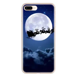Чехол Санта Клаус для iPhone 8 Plus (Санта - луна)