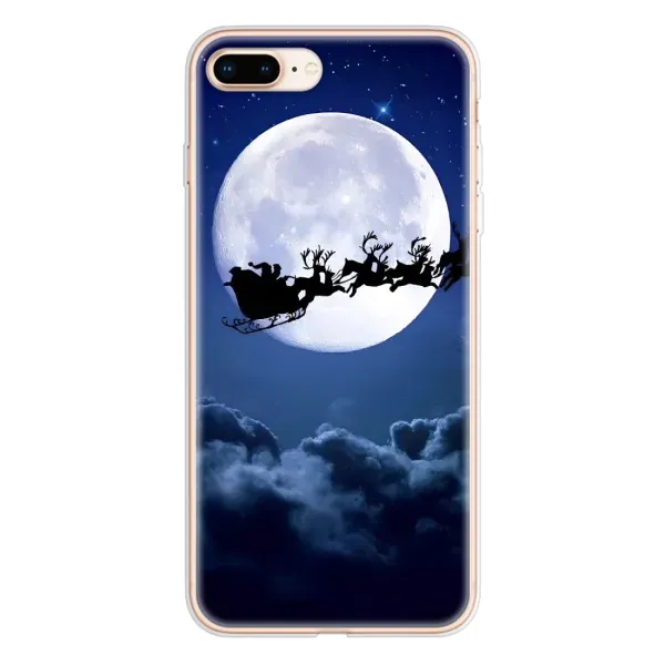 Чохол з малюнком «Санта - місяць» для iPhone 8 Plus Чохол з малюнком «Санта - місяць» для iPhone 8 Plus