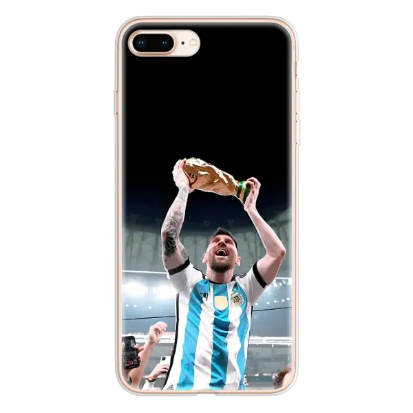 Чехол с рисунком «Счастливый Месси» для iPhone 8 Plus Чехол с рисунком «Счастливый Месси» для iPhone 8 Plus