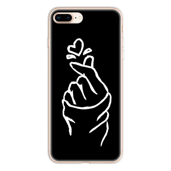 Чехол с рисунком «Сердце на черном» для iPhone 8 Plus Чехол с рисунком «Сердце на черном» для iPhone 8 Plus