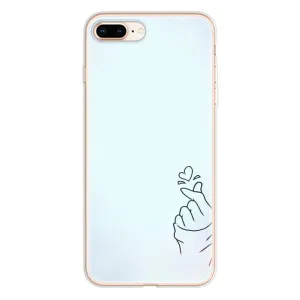Чохол (Знак сердечка) для iPhone 8 Plus (Сердечко на блакитному)