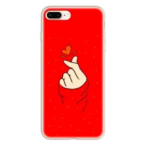 Чохол (Знак сердечка) для iPhone 8 Plus (Сердечко на червоному)