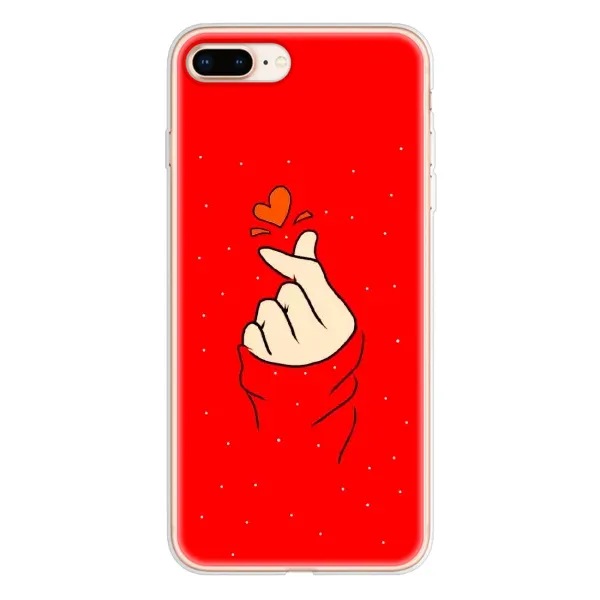 Чехол с рисунком «Сердце на красном» для iPhone 8 Plus Чехол с рисунком «Сердце на красном» для iPhone 8 Plus