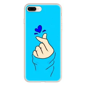 Чохол (Знак сердечка) для iPhone 8 Plus (Сердечко на синоьому)