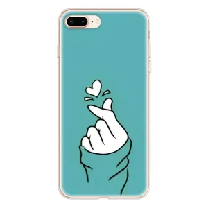 Чохол (Знак сердечка) для iPhone 8 Plus (Сердечко на бірюзовому)