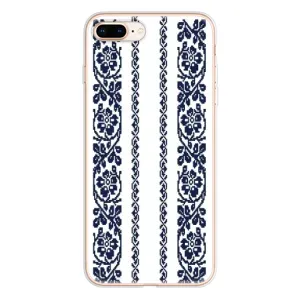 Силіконовый Чохол на iPhone 8 Plus з картинкой Вишиванки (Синя вишиванка)