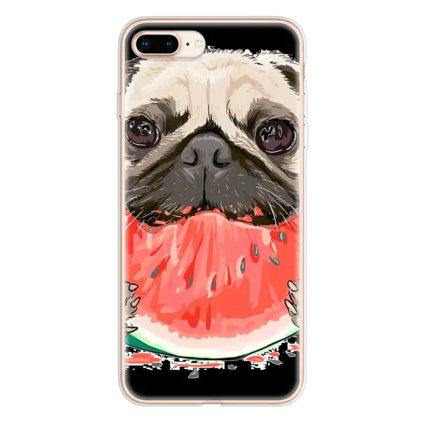 Чехол с рисунком «Смешной Мопс» для iPhone 8 Plus Чехол с рисунком «Смешной Мопс» для iPhone 8 Plus