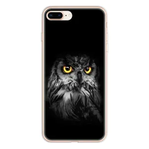 Чохли з принтом СОВИ для iPhone 8 Plus (Сова на чорному)