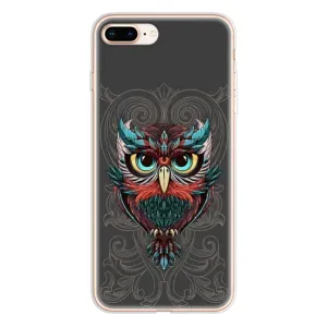 Чохли з принтом СОВИ для iPhone 8 Plus (Сова на сірому)