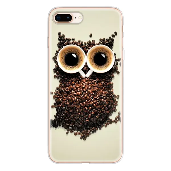 Чохол з малюнком «Сова з зерен кави» для iPhone 8 Plus