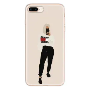 Силіконовый Чохол на iPhone 8 Plus з картинкой Модных девушек (Стильна)