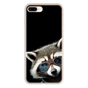 Силіконовий Чохол з Энотами на iPhone 8 Plus (Стильний Єнот)