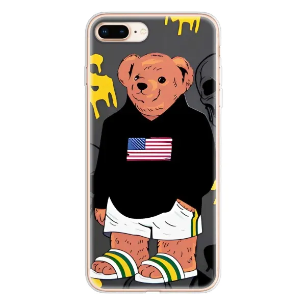 Чехол с рисунком «Teddy USA» для iPhone 8 Plus Чехол с рисунком «Teddy USA» для iPhone 8 Plus