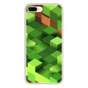 Чехлы для iPhone 8 Plus (Персонажи Майн Крафт) (Текстура)