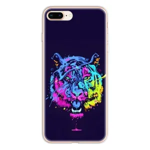 Силіконовий бампер з картинкою звірів для iPhone 8 Plus (Тигр-Арт)