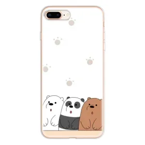 Чохли з зображенням різних тварин на iPhone 8 Plus (Здивовані ведмедики)