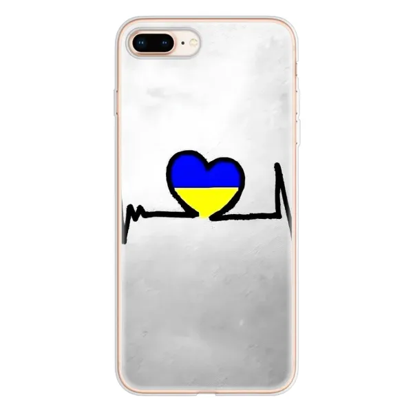 Чехол с рисунком «Украинская кардиограмма» для iPhone 8 Plus Чехол с рисунком «Украинская кардиограмма» для iPhone 8 Plus