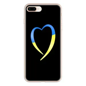 Силіконовий Чохол  на iPhone 8 Plus (Я-Україна) (Українське серце)