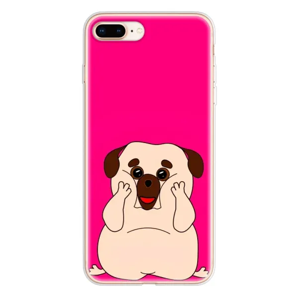 Чехол с рисунком «Веселый Мопсик» для iPhone 8 Plus Чехол с рисунком «Веселый Мопсик» для iPhone 8 Plus