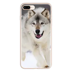Чохол з Вовком на iPhone 8 Plus (Вовк біжить по снігу)