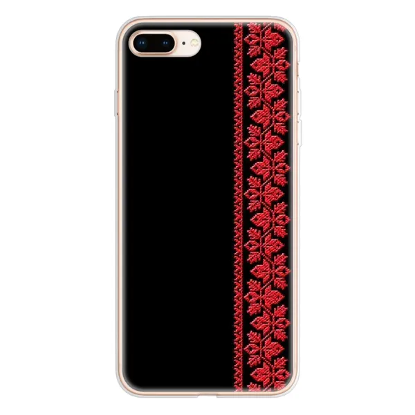 Чехол с рисунком «Вышиванка на черном» для iPhone 8 Plus Чехол с рисунком «Вышиванка на черном» для iPhone 8 Plus